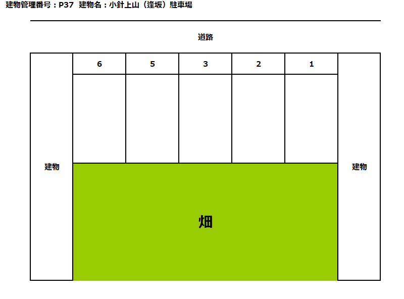 小針上山（逢坂）駐車場の駐車配置図