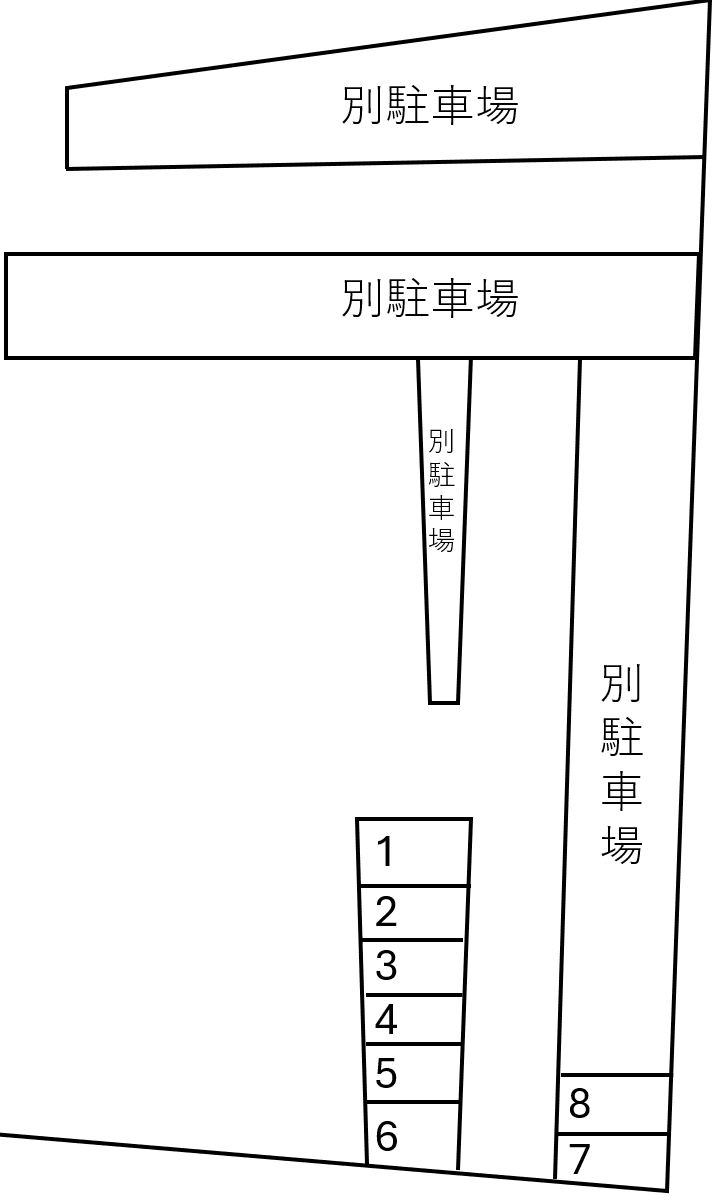 佐藤Ⅱ駐車場の駐車配置図