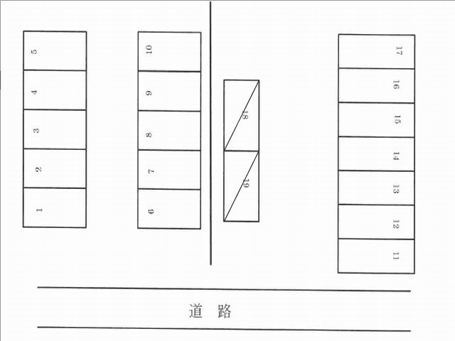 東豊浦月極駐車場の駐車配置図