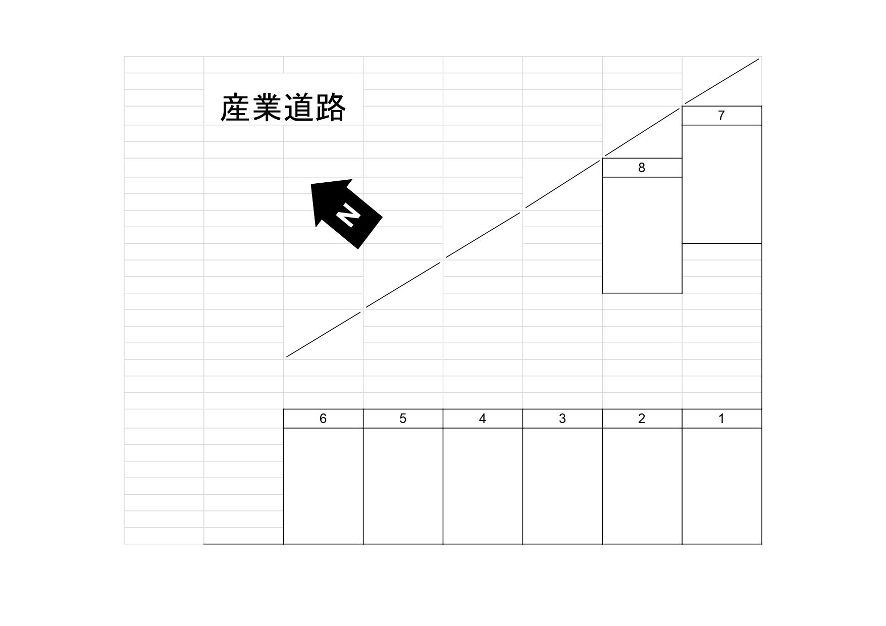 保田窪１丁目駐車場の駐車配置図