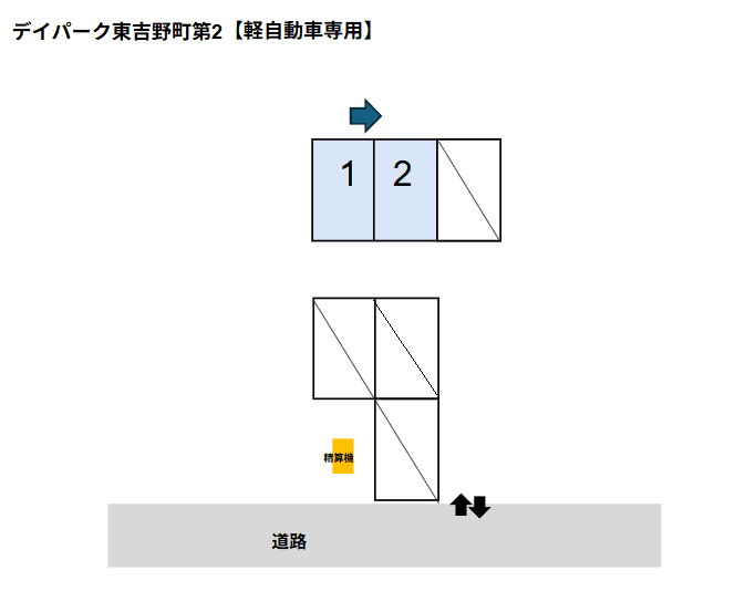 デイパーク東吉野町第2(軽専用)の駐車配置図