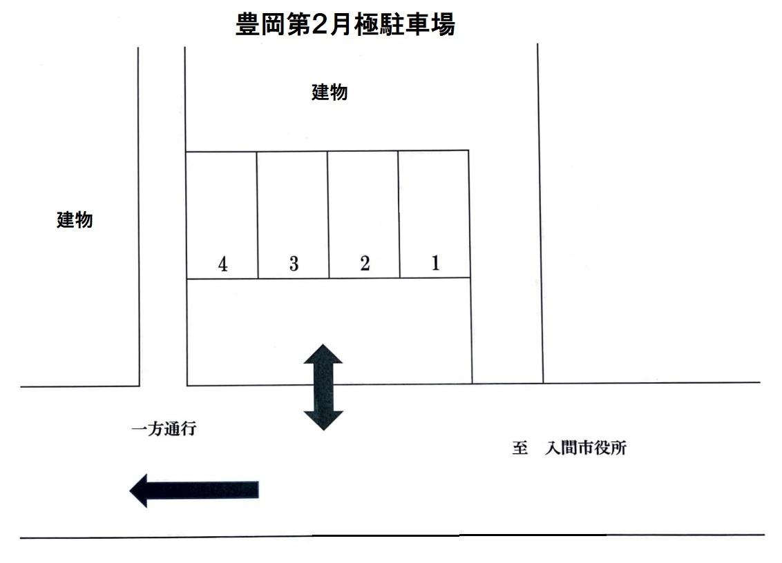 豊岡第２月極駐車場の駐車配置図