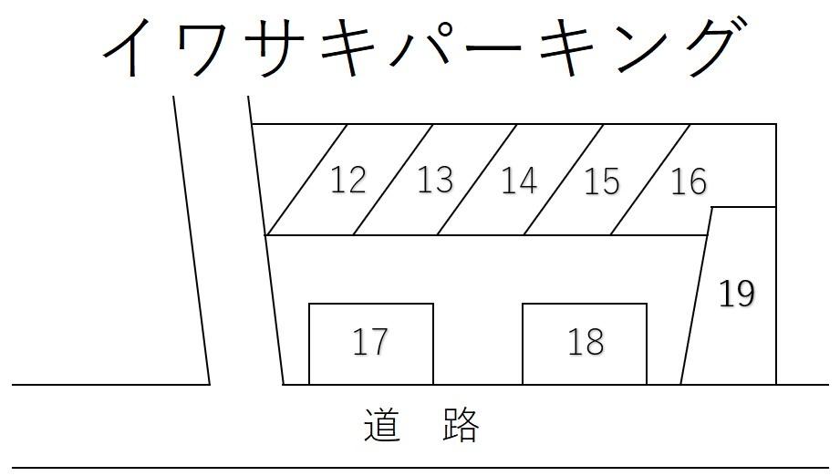 イワサキパーキングの駐車配置図