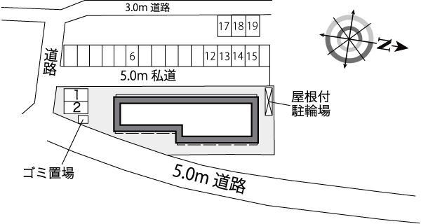 ヒル(38737)　敷地外駐車場の駐車配置図