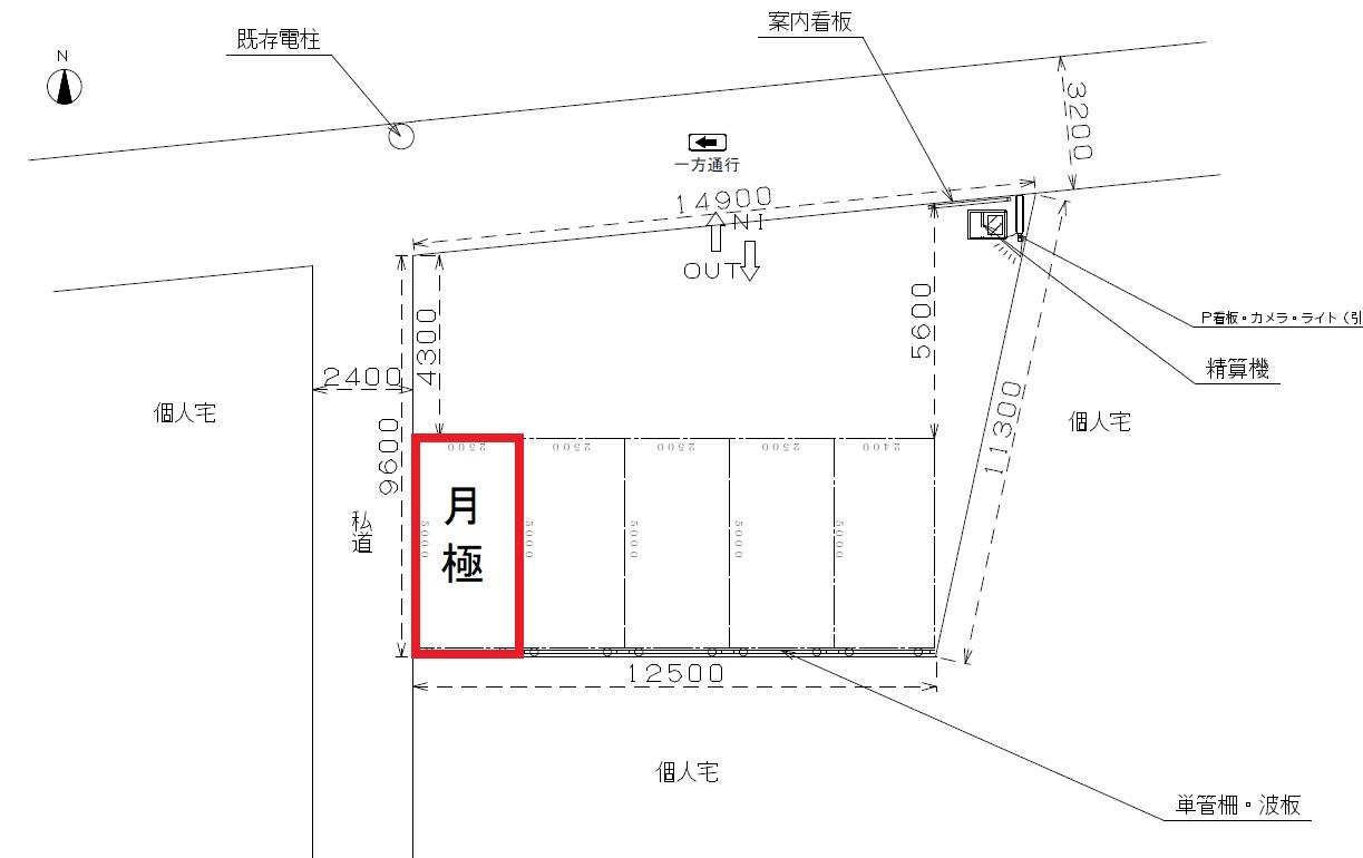 エコロパーク 川西小花第4の駐車配置図