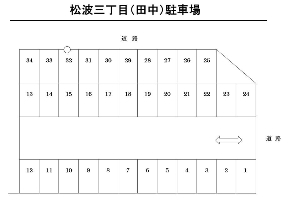 松波三丁目駐車場 No.68の駐車配置図