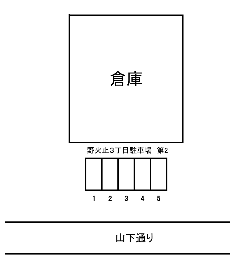 野火止3丁目駐車場第2の駐車配置図