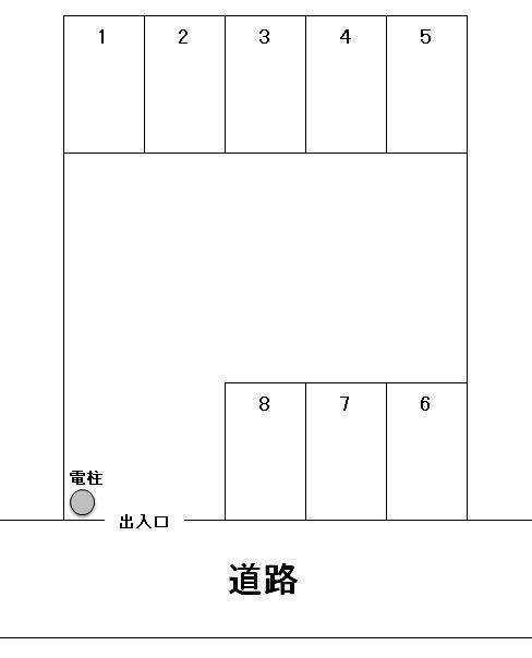 トランクィルカーム第二駐車場の駐車配置図