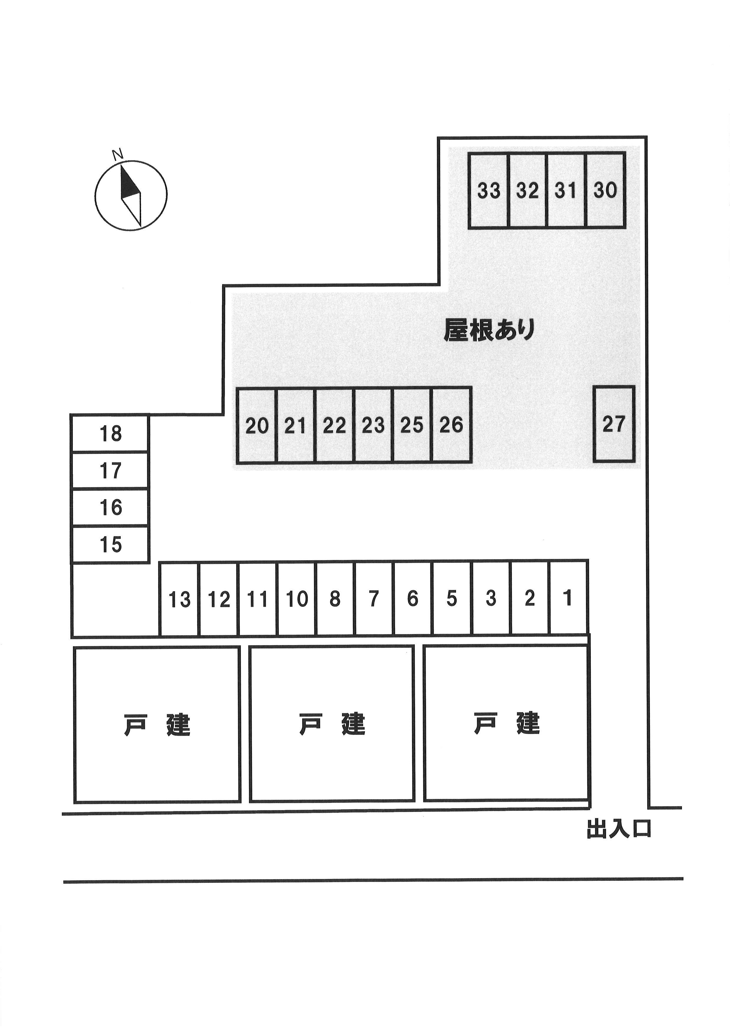 東吉田町②の駐車配置図
