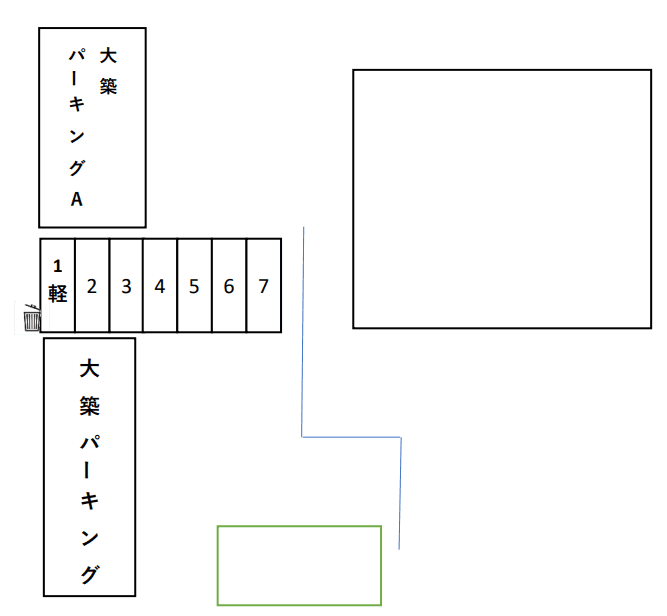 大築パーキングＢの駐車配置図