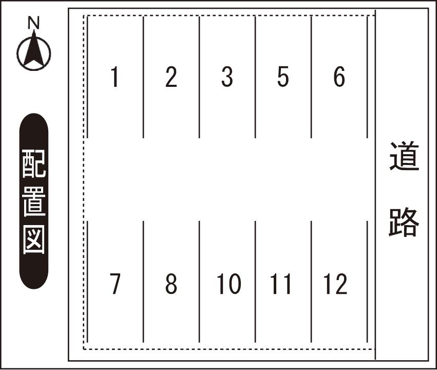 藤島駐車場の駐車配置図