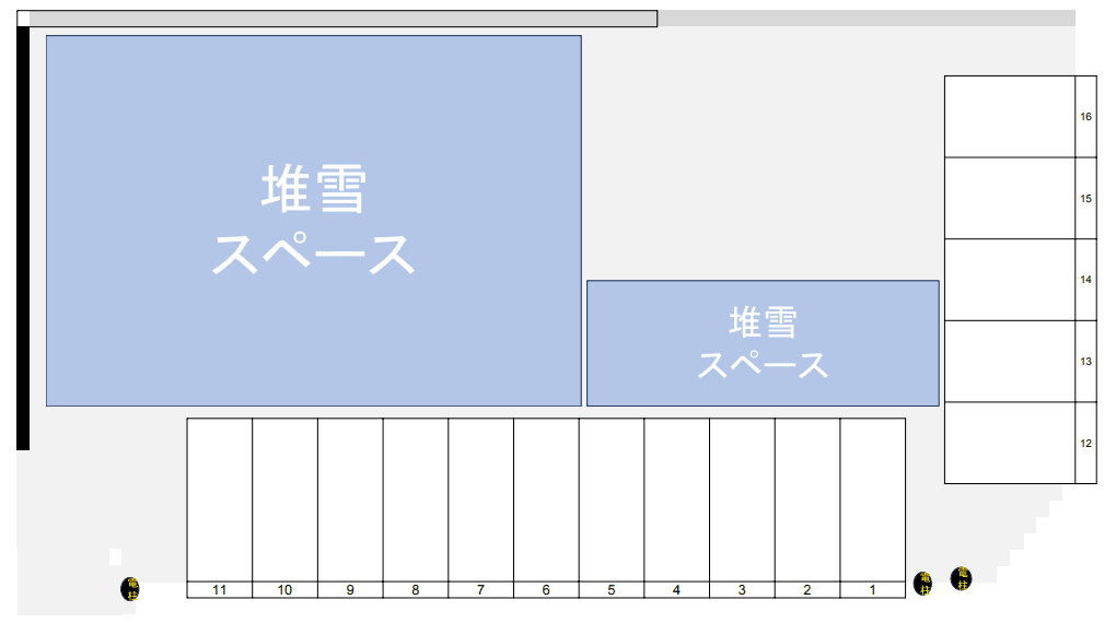厚別西1条1丁目駐車場の駐車配置図
