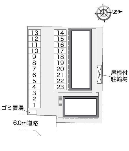 森本北(36411)の駐車配置図