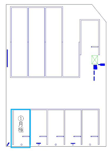 東静岡駅前の駐車配置図