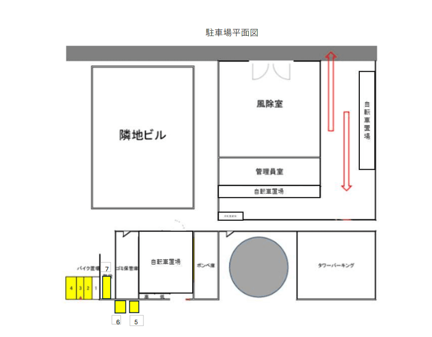 リヴシティ横濱関内弐番館の駐車配置図