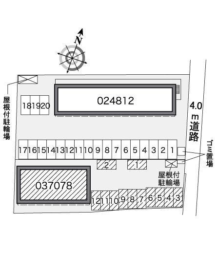 たくまひがしⅡ(37078)の駐車配置図