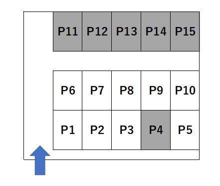 針摺西2丁目駐車場の駐車配置図