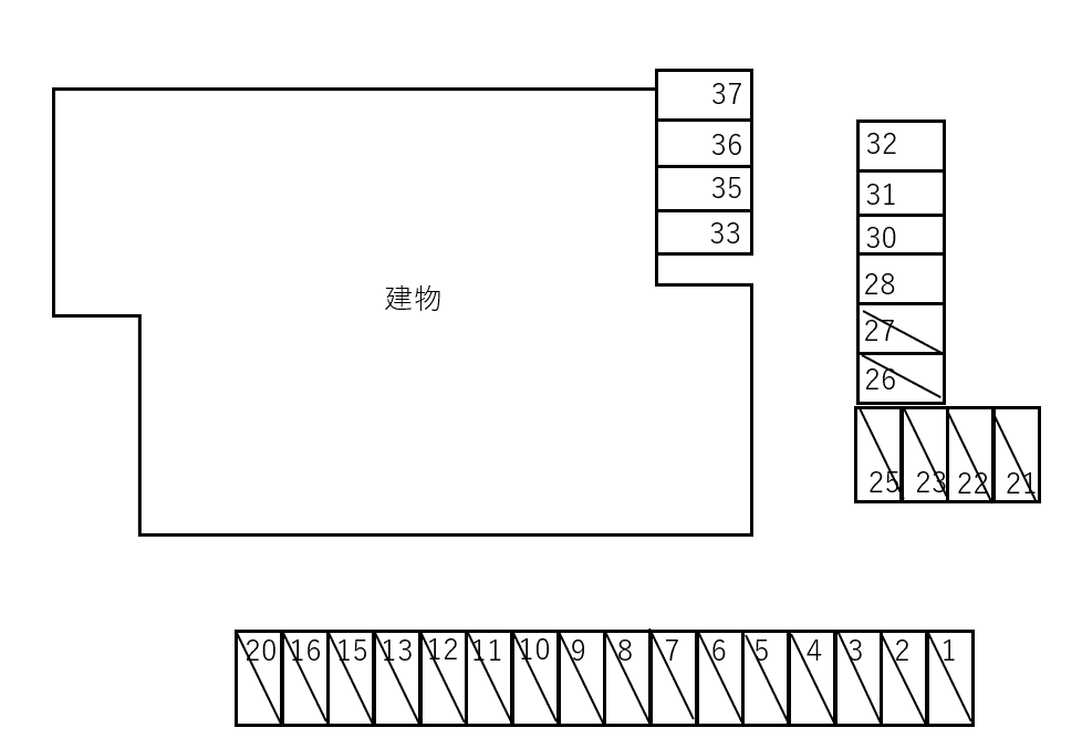 ＣＩＴＹ　ＰＡＬ　Ｃの駐車配置図