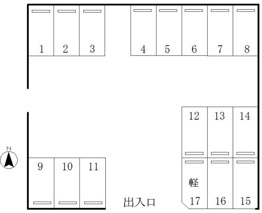 諏訪町月極駐車場の駐車配置図