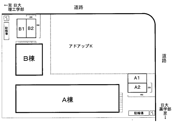 クボタハウス浦島ハイツB駐車場の駐車配置図