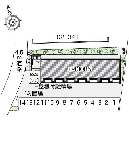 天上野Ⅱ(43085)の駐車配置図