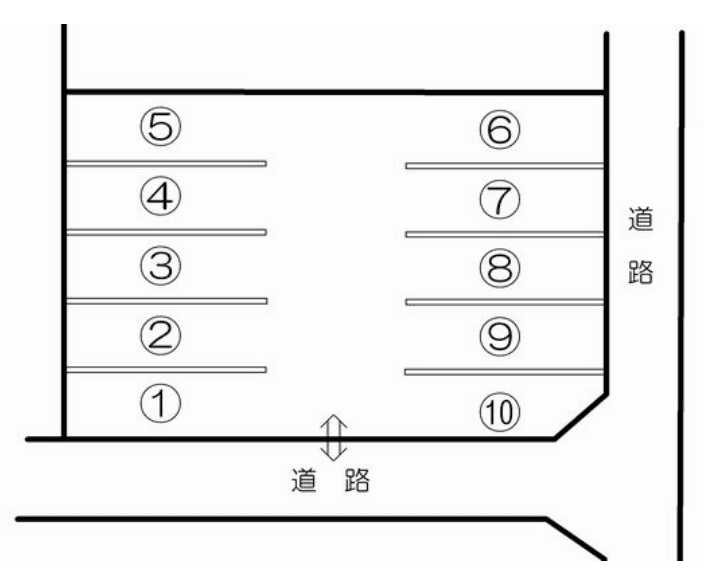 カワシマパーキング（小立野）の駐車配置図