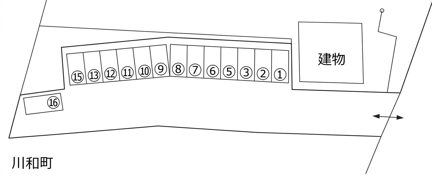 【TD】川和町駐車場の駐車配置図
