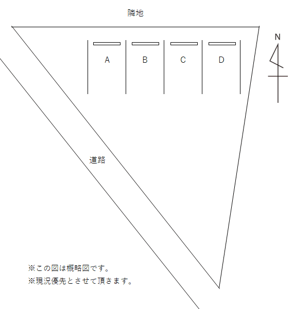 石芝3丁目駐車場の駐車配置図