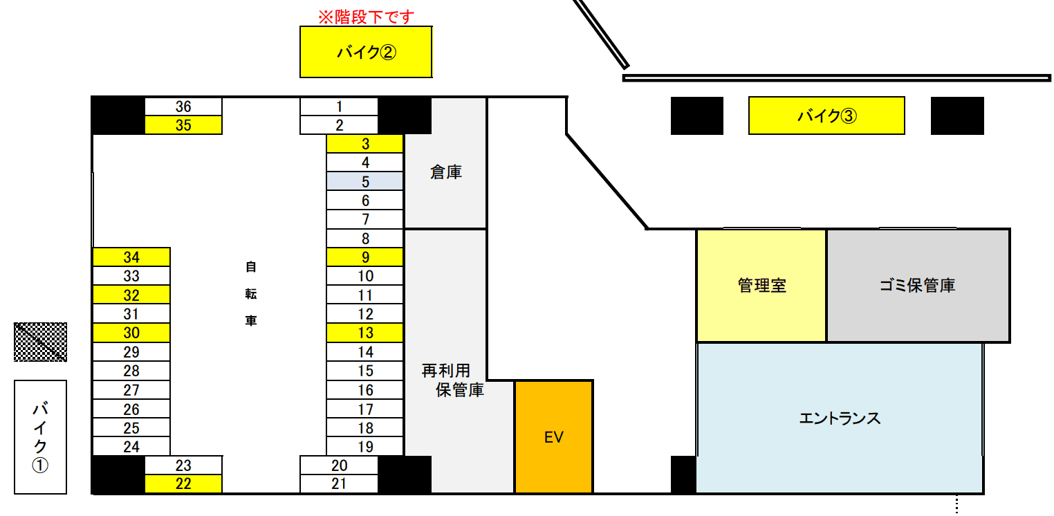 リヴシティ西川口弐番館の駐車配置図