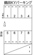 鶴田KYパーキングの駐車場