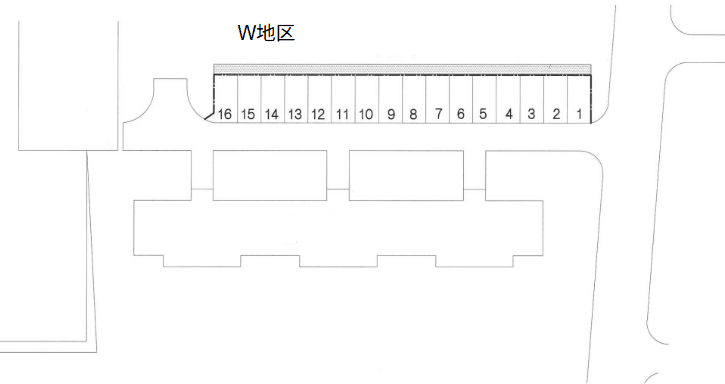 幸町_Ｗ地区の駐車配置図