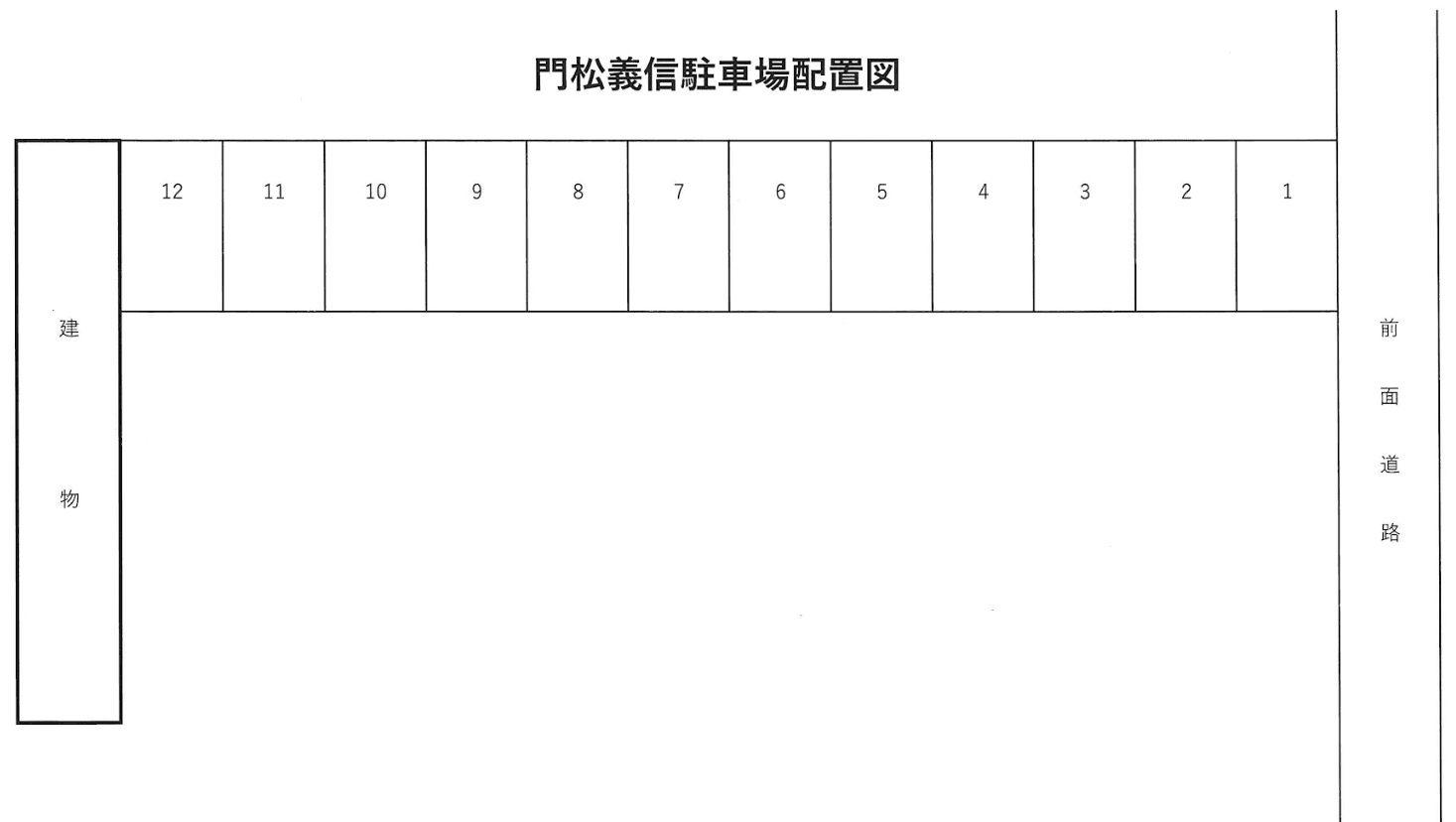 門松駐車場の駐車配置図