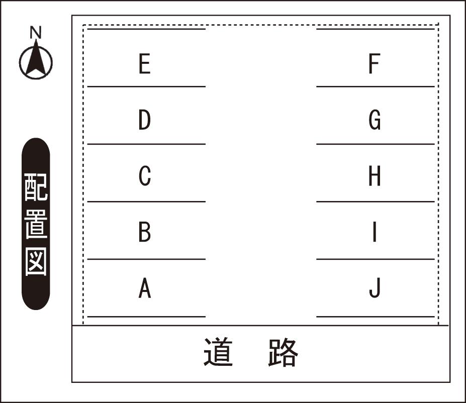 内海モータープールの駐車配置図