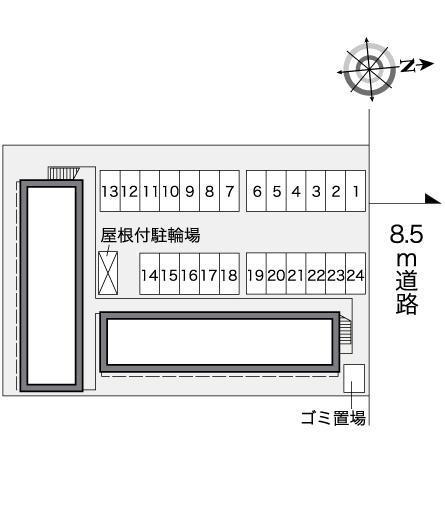 セゾン(25809)の駐車配置図