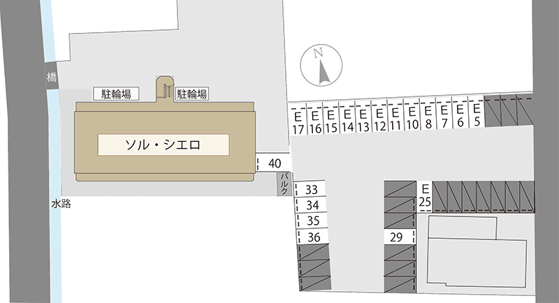 ソル・シエロの駐車配置図