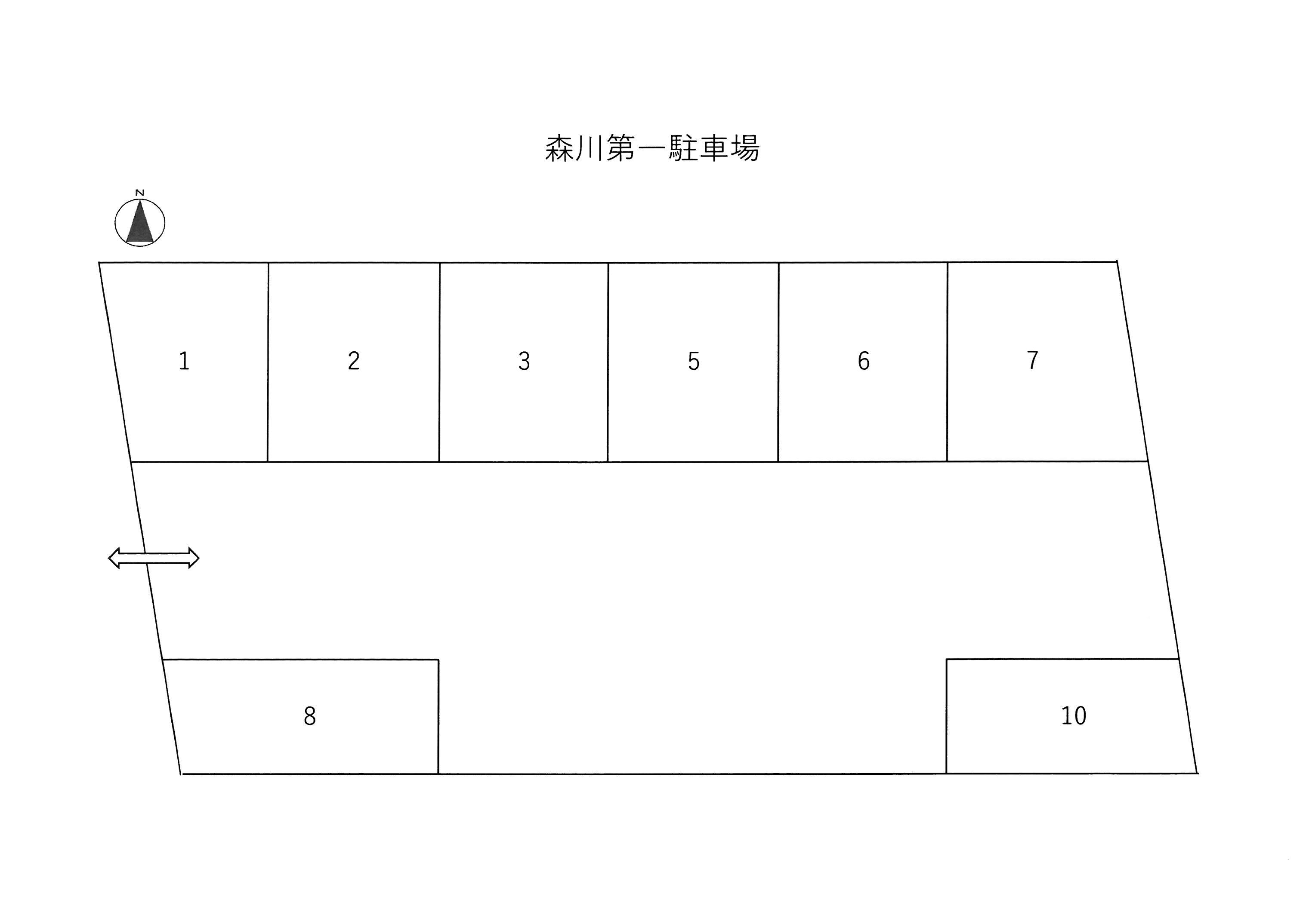 森川第一駐車場の駐車配置図