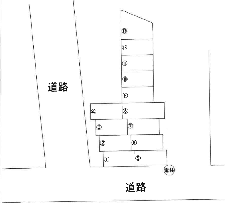 三ヶ森三丁目パーキングの駐車配置図