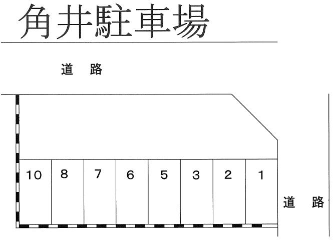 角井駐車場の駐車配置図