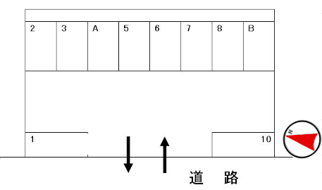 すえひろパーク筑波1丁目の駐車配置図