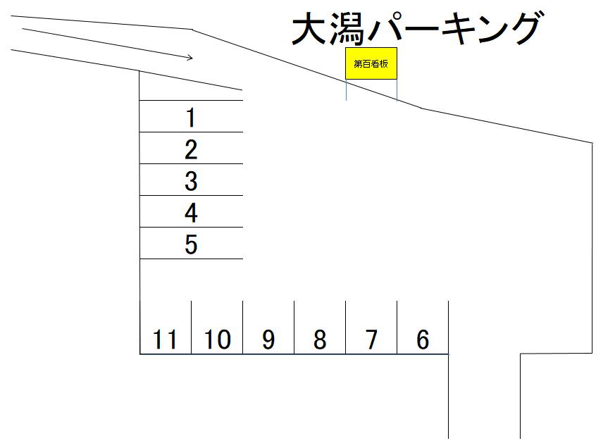 大潟パーキングの駐車配置図