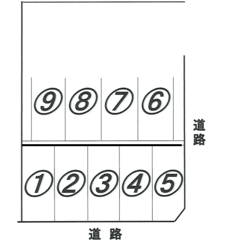 植田駐車場の駐車配置図