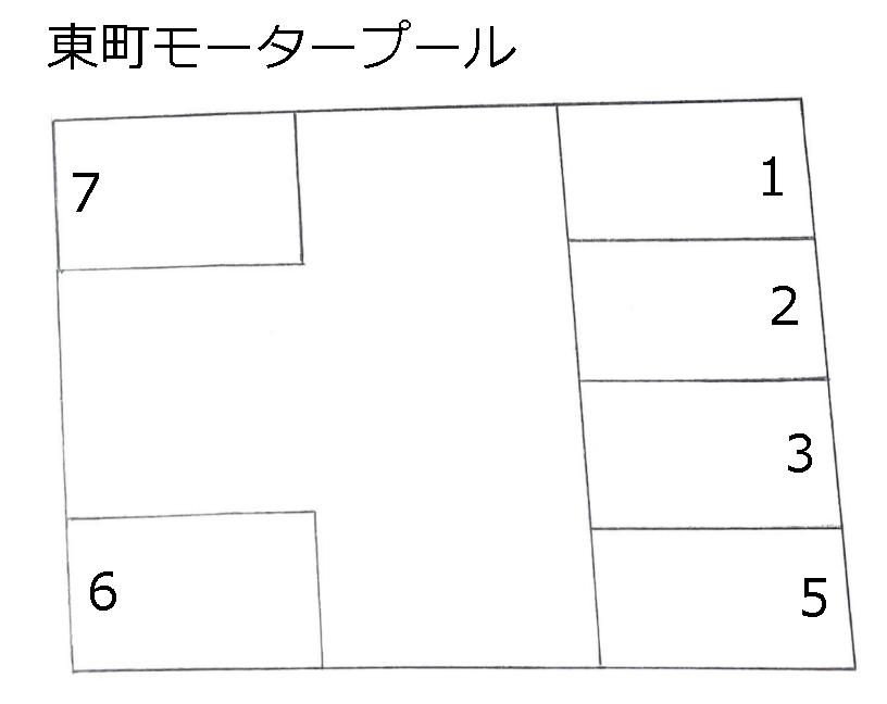 東町モータープールの駐車配置図
