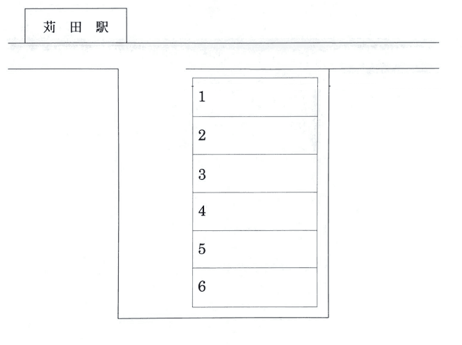 苅田町1丁目駐車場の駐車配置図