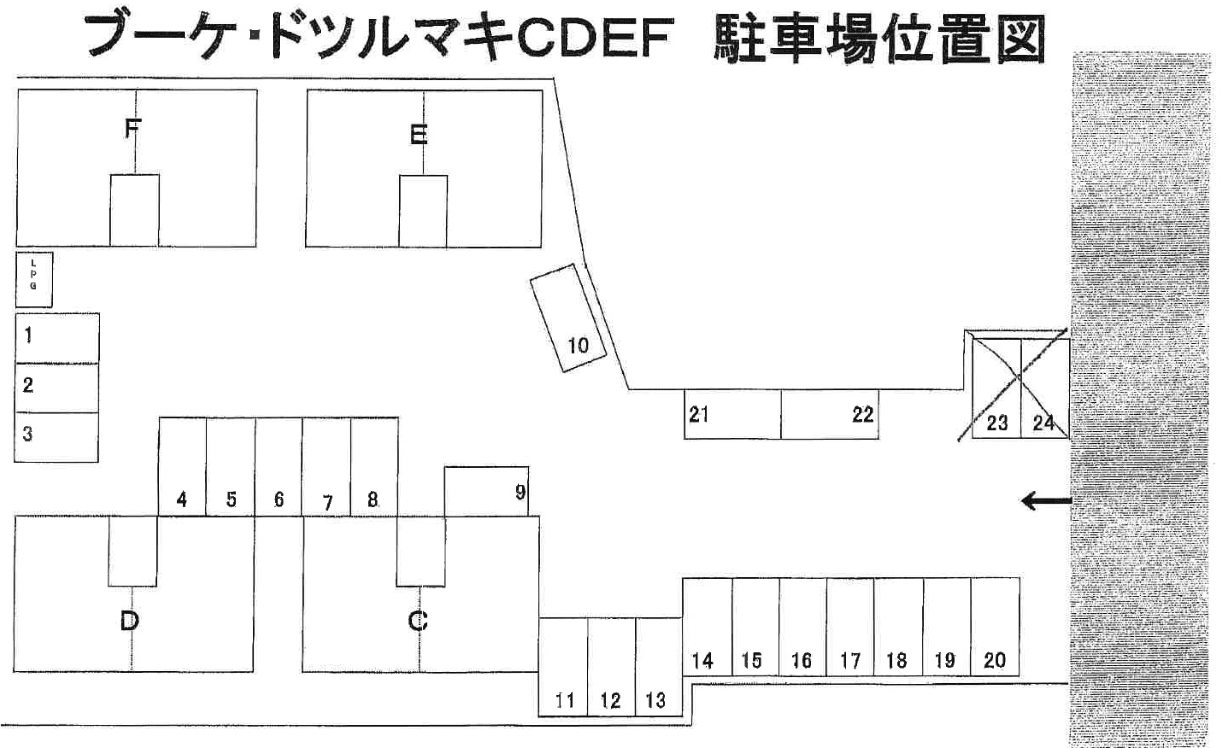 ブーケ・ド・ツルマキCの駐車配置図