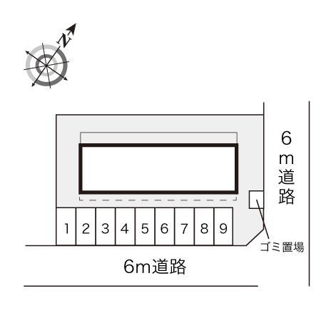 サンリッチつくばⅠ(9451)の駐車配置図