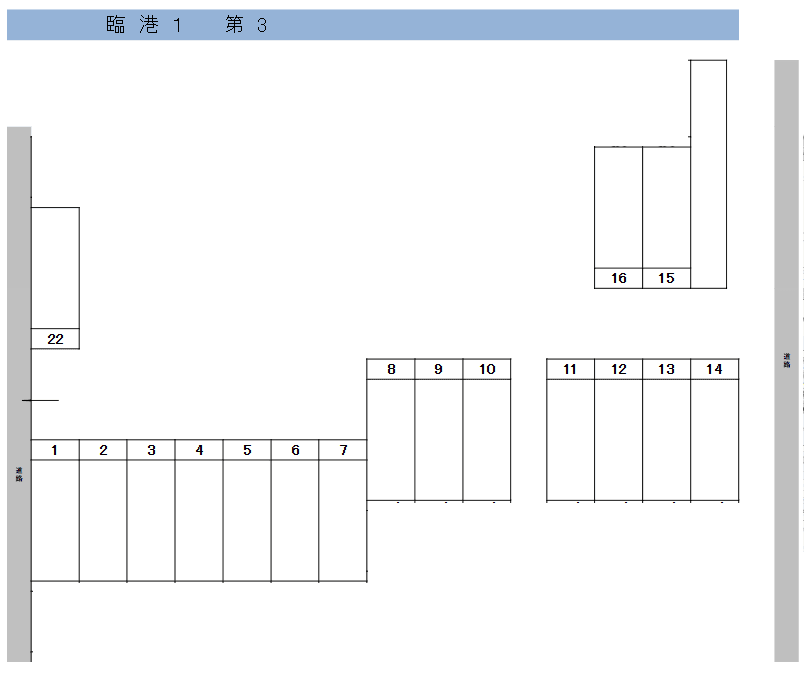 臨港1丁目第3の駐車配置図