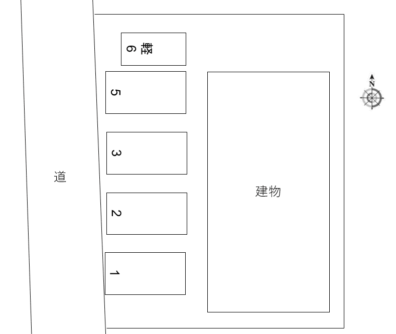 グリーンヒルズの駐車配置図