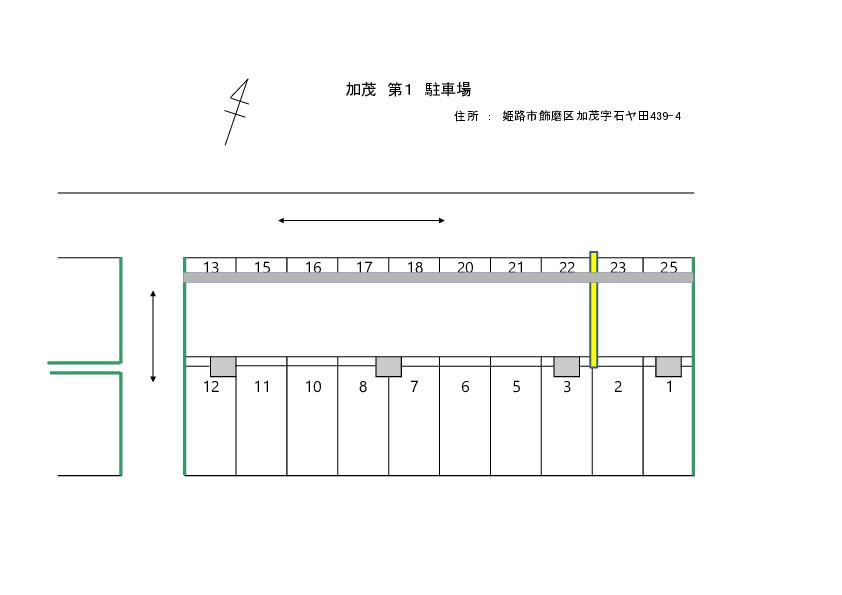 加茂第1駐車場の駐車配置図