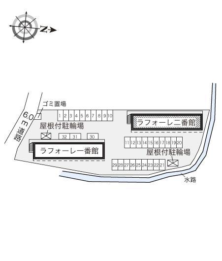 ラ　フォーレ　二番館(18473)の駐車配置図