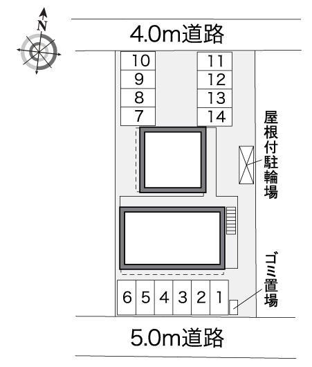 プランティン美吉野(32499)の駐車配置図